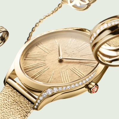 L’OMEGA Trésor con il nuovo bracciale in maglia