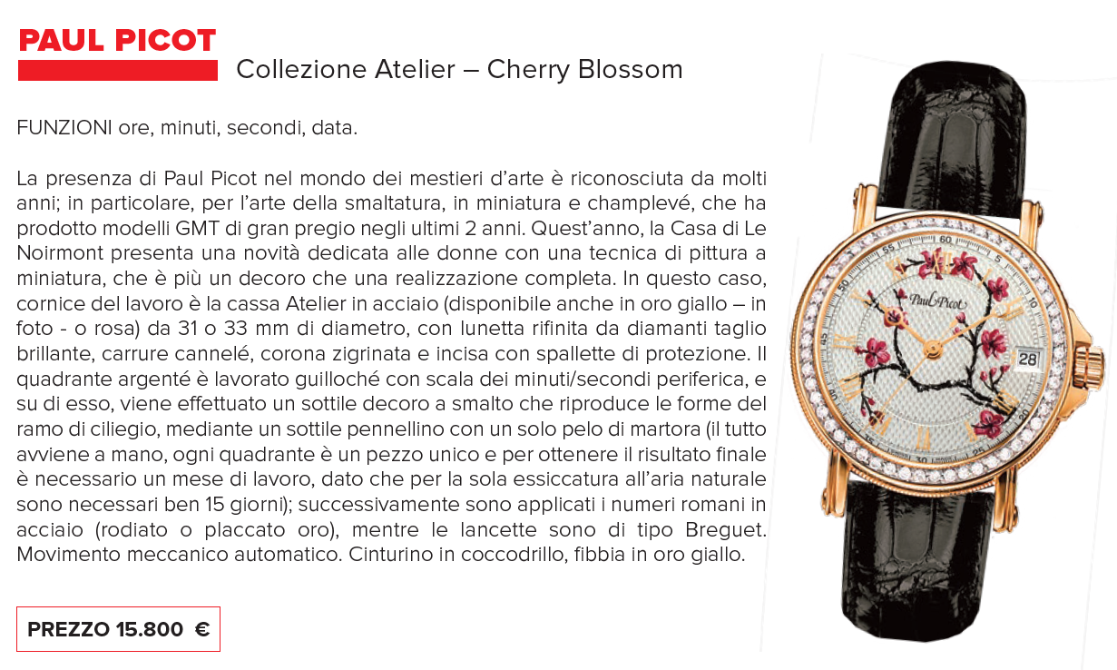 Scheda tecnica – PAUL PICOT Collezione Atelier – Cherry Blossom