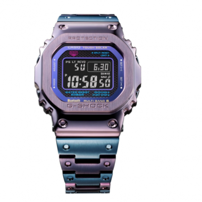 G-SHOCK presenta un nuovo GMW-B5000 in acciaio bicolore porpora e blu