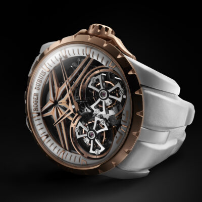 EXCALIBUR DOPPIO TOURBILLON EDIZIONE IN CERAMICA BIANCA